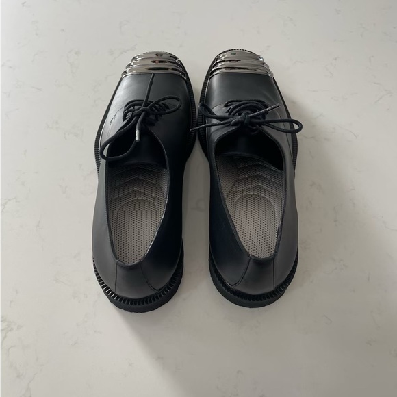 Giuseppe Zanotti Black Leather Shoes with Metal Tip - Picture 3 of 8